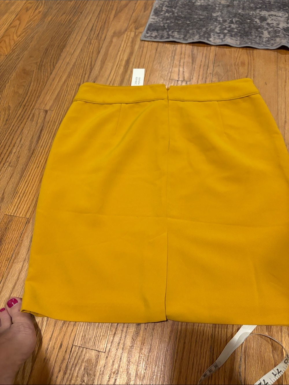 Banana Republic Pencil Skirt Womens 8 Mustard Yellow Excellent Tailored Office - Picture 3 of 7